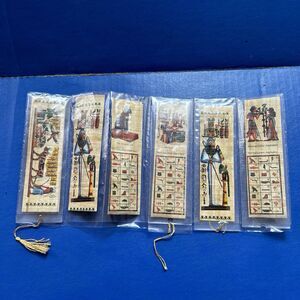 8 Egyptian Papyrus Paper Bookmarks Pharaoh Nefertiti Tut Cleopatra Isis 8" New